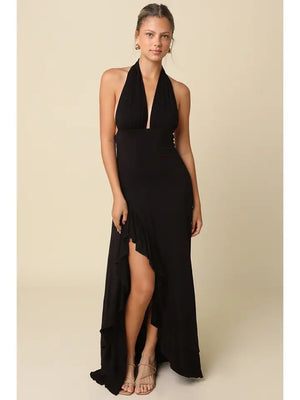 Calla Halter maxi dress
