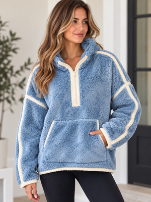 Cecily Quarter zip sherpa