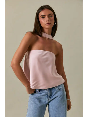 Christina Satin strapless top