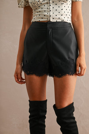 Cleo faux leather shorts