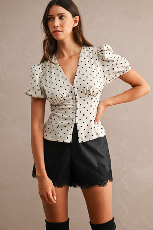 Cleo faux leather shorts