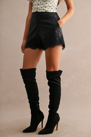 Cleo faux leather shorts