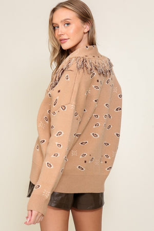Carroline Fringe Cardi