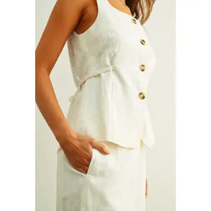 Square Neck Sleeveless Vest