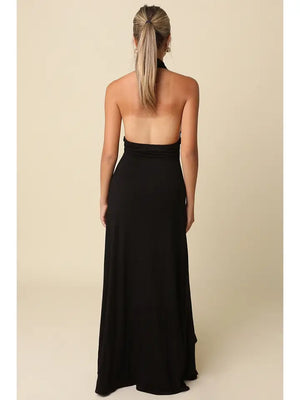 Calla Halter maxi dress