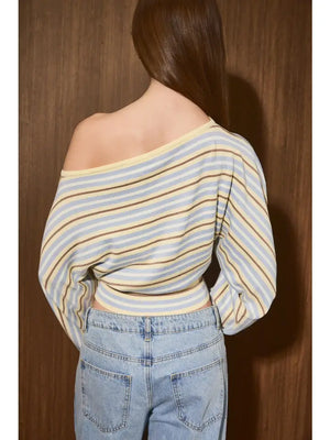 Benna Striped dolman sweater top