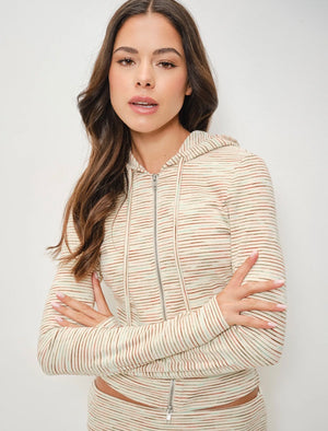 Madden Striped Zip Up Hoodie