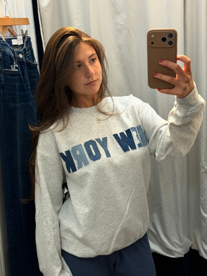 Salt Stitched Denim Sweatshirt