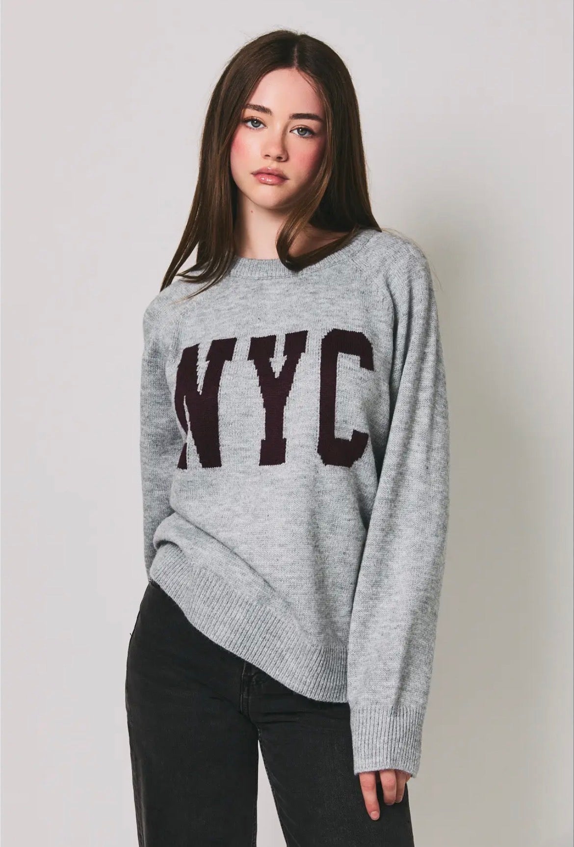 NYC Raglan Crew Sweater