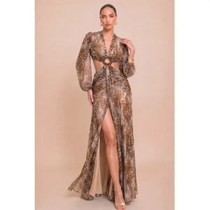 Gigi Leopard maxi dress