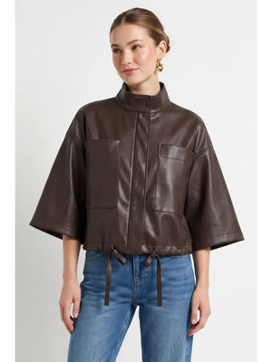 Drawstring Boxy Jacket