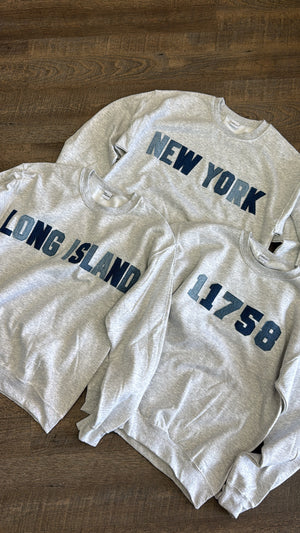Salt Stitched Denim Sweatshirt