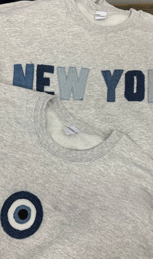 Salt Stitched Denim Sweatshirt