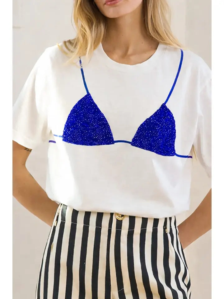 Blue Bikini Tee