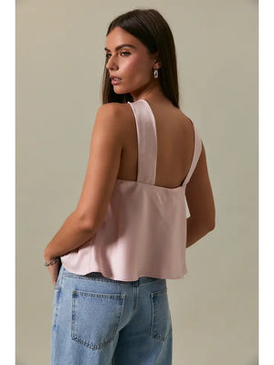 Christina Satin strapless top