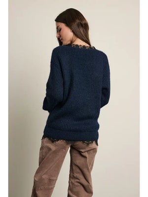 Nora Lace Trim Sweater