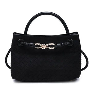 Ryann- Faux Suede Satchel