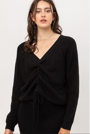 Halle Front-Tie Sweater