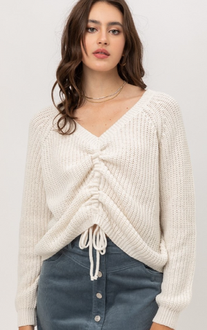 Halle Front-Tie Sweater