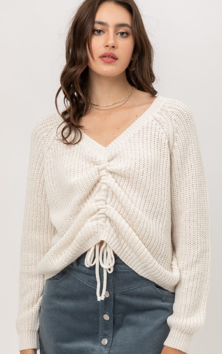 Tie in 2025 front sweater