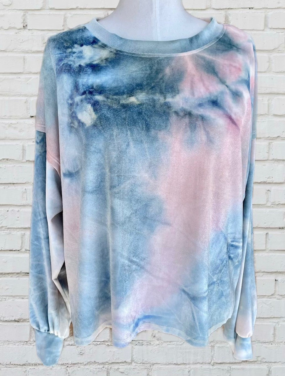 Velvet tie dye online sweatshirt