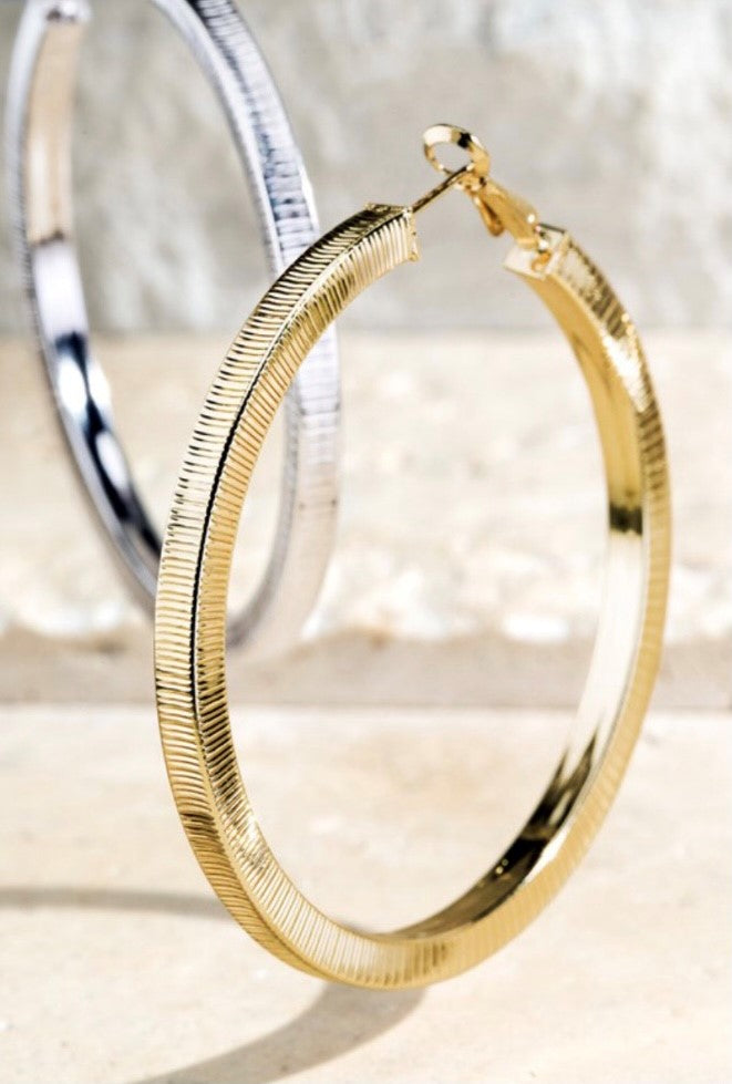 Textured Hoop earrings