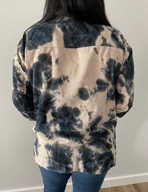 Papermoon Navy Tie-Dye Shacket